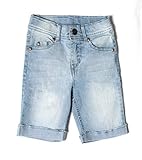 Bienzoe Mädchen Jeans Denim-Shorts: niedrige Taille Kinder Stretch Shorts – den ganzen Tag tragen – perfekt für Sommeraktivitäten, Pure Denim, 6