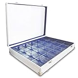 SAFE 5881 Alu Sammel Vitrine | Setzkasten für Mineralien, Lego, Steine uvm. | Format: 65 x 395 x 300 mm
