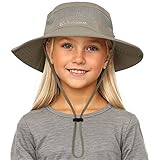 Durio Baby Sonnenhut für Mädchen und Jungen,Sonnenhut Kleinkind, Kinder Fischerhut,Sommerhut Breiter Krempe, Strandhut für Mädchen Jungen Tiefes Khaki 4-12 Jahre