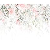 decomonkey Fototapete Blumen Rose 350x256 cm XL Tapete Fototapeten Vlies Tapeten Vliestapete Wandtapete moderne Wandbild Wand Schlafzimmer Wohnzimmer Pflanzen Natur
