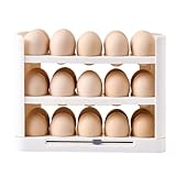 Eierhalter Für Kühlschrank | 3-Schicht Behälter Mit Griffen - Drei Ebenen Aufbewahrungsbox Eier Halter Arbeitsplatte - Für Gefrierschrank, Küche, Speisekammer, Schrank, Restaurant und