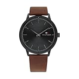 Tommy Hilfiger Analog Quarzuhr für Herren mit Braunes Lederarmband - 1791876