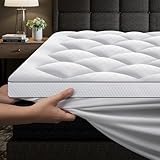 Autsel Matratzentopper mit Memory Foam Partikel 160x200cm, 800gsm Ultraweich Matratzen Topper mit 4 Anti-Rutsch-Ecklaschen, Premium Matratzenauflage Hypoallergene, Maschinenwaschbar Microfaser Topper