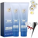 Protein Correction Hair Straightening Cream,Silk & Gloss Protein Correction Hair Cream,Nourishing Fast Smoothing Hair Straightener Creams,Straighten And Care 2-In-1 (2Pcs-A, SIZE-1010)