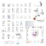Nähfuß-Set, 42-teilig, Nähmaschinen-Nähfüße, Zubehör mit Handbuch für Brother, Babylock, Singer, Elna, Toyota, New Home, Simplicity, Necchi, Kenmore Maschinen mit niedrigem Schaft