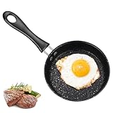 Taasmoog Antihaftbeschichtete Mini-Pfanne, Outdoor Geschirr Kochgeschirr Bratpfanne Camping 12cm Eierpfanne mit Griff hitzebeständiger Topf Pfanne Antihaft für Gasherd, Induktionsherd