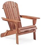 Adirondack Stuhl mit gebürstetem Finish, Holz, zusammenklappbar, für Garten, Terrasse, Garten, Garten, Garten, Garten, Pool, draußen