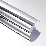 Stickyart Spiegelfolie Selbstklebend Möbel für Wand & Schrank 30x200cm Flexibel Spiegel Aufkleber Dekofolie Möbelfolie Selbstklebend Silber Nicht Glas und Raumgestaltung Spiegelfolie Wandspiegelfolie