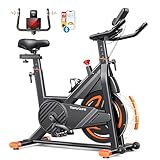 Neu Toputure Heimtrainer Fahrrad mit APP, Handpulssensoren, 0-100% Magnetwiderstand, 15KG Schwungrad, Bis 160KG, Spinning Bike Indoor mit LCD, Tablet-Halter, Getränkehalter, Ultraleise