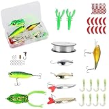 KFDDRN Gummifische Angelköder Set, gummifische für hecht Künstlicher Jerkbait gummifisch Köderfische Angel Köder Box Wurm Weichem Kunststoff Angelzubehör (Forellen Gummiköder Set)