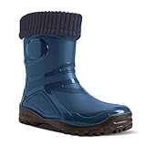 DEMAR Gummistiefel mit Wolle gefüttert Young FUR-2 (39, dunkelblau)