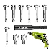 Bohrer für Gipskartonplatten, 10 Stück, magnetische Aufsätze zur Positionierung, Multifunktionswerkzeug für Beton, Gipskarton, Beton, Mauerwerk, Metall, Fliesen