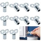 Entlüftungsschlüssel Heizkörper Schlüssel, 10 Stk Heizungsentlüftungsschlüssel Vierkantschlüssel 5mm Universal Schlüssel zum Entlüften, Zinklegierung Radiator Key,Heizungsschlüssel für alle Heizungen