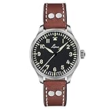 Laco Fliegeruhr, Automatikuhr, Edelstahlgehäuse, Saphirglas, 5 bar, Made in Germany