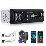 1 Din Autoradio DAB+ - Radio mit Bluetooth DAB Plus mit FM Radio, USB Disk/AUX/TF Anschluss, Ausschaltspeicher, Audioaufnahme, Lenkradsteuerung