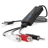 DriverGenius AudioXfer | USB Audio Grabber – Audio von Kassette, Vinyl, MD & mehr über 3,5mm/RCA-Anschlüsse aufnehmen für Musikliebhaber & Podcaster | Kompatibel mit PC, Mac & Linux (2 Stück/Packung)