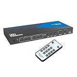 XOLORspace 46420 8K 60hz eARC HDMI Matrix Switch 4x2, Switcher mit Audio Extractor UltraHD unterstützt bis zu 4K 120Hz IR EDID HDCP 2.3