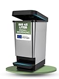 Novaliv Großer Mülleimer mit Deckel - 45L Tretmülleimer - Stabiler Abfalleimer mit Deckel & Fußpedal - Geruchsdichter Mülleimer Küche u.v.m - Treteimer Müllbehälter
