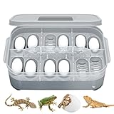 Reptilien-Eier-Inkubator | Eierbrutkasten mit 12 Gittern, Reptilien-Brutkasten | Reptilien-Eier Brutkasten Schlüpfbehälter | Reptilien-Eierzuchtkasten für Schlange Gecko Eidechse Frosch Schildkröte