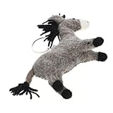 Holibanna Wollfilz Schlüsselanhänger Gefülltes Esel Anhänger Tierfigur mit Silbernem Ring Handgefertigt Leicht und Dekorativ für Rucksack Taschen Geburtstag Weihnachten