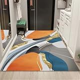 RUGMRZ Deko Zimmer Teenager 80X120Cm Teppich+Wohnzimmer Orange Schlafzimmer Mädchen Sitzecke Kinderzimmer Vorraum Teppichtür Korridor Kunst Mode rutschfest Schmutza