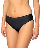Bellivalini Damen Bikini Slip Badeshorts Badehose Bikinihose Bikini Unterteil VR-Brief-1 (Schwarz, XS)