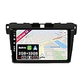 JOYX Android 12 IPS Autoradio Passt für Mazda CX-7 (2008-2015) - Eingebautes CarPlay Android Auto - KOSTENLOS Rückfahrkamera - 2G+32G - 9 Zoll 2 Din - DAB Lenkradsteuerung 4G WiFi Fast-Boot Bluetooth
