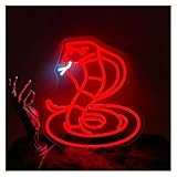 Hängende Kunst Leuchtreklamen Neon-Leuchtschild Klapperschlange Mit Dimmbarer Beleuchtung Und USB-Anschluss Für Zoo Bar Männerhöhle Kneipe, Ästhetische Wanddekoration 36.3cmx32.5cm