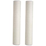 ARTSEWPLY 2 Stück Kratzbaum Ersatzstamm Weiß Sisal Kratzpfosten Kratzstamm Katzen Kletterwand Ersatzteil für Indoor Katzen DIY Kratzbaum Zubehör