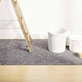AJJHUUKI Haushaltsbedarf Bodenschutzfolien & Läufer-Antirutsch Malervlies 1020cm 280g/m Grau