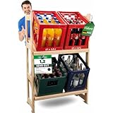 VELORA® Getränkekistenregal für 4 Kisten [Made IN EU] - Robustes Getränkeregal aus hochwertigem Kiefernholz - Standfestes Kistenregal GEEIGNET FÜR Jede KISTENSORTE