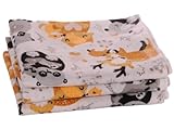 Baby Spucktücher 4er Pack Flanellwindeln 60x80cm Flanelltücher bunt Mulltücher Neugeborene Jungen Mädchen Baumwolle Babyausstattung Geschenk Geburt Stilltücher Erstausstattung weich saugfähig