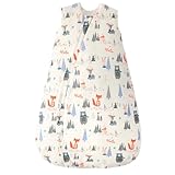 Looxii Baby Schlafsack Winter Baumwolle Winterschlafsack 3.0 TOG Schlafsäcke Warm Babyschlafsack Neugeborene für Herbst Winter Wald 0-6 Monate