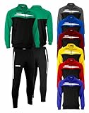 OMKA Trainingsanzug Sportanzug Jogginganzug Freizeitanzug in der 5X Farben, Größe:XL, Farbe:Grün
