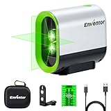 ENVENTOR Kreuzlinienlaser Grün, 50m Selbstnivellierend Laser Wasserwaage, Linienlaser mit Dualem Lasermodul, Umschaltbar Horizontal/Vertikal, Pulsfunktion, IP54, Magnethalterung 360°, USB-Aufladung