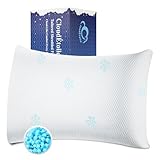 CloudÉtoile Kopfkissen Memory Foam Kissen - Höhenverstellbares Kissen mit Zerkleinerter Memory-Schaum Nackenkissen Kopfkissen, Seitenschläferkissen Nackenstützkissen 60x40x20 cm