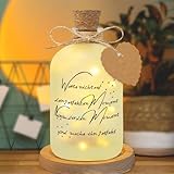 LED Flaschenlicht,Beleuchtete Flasche,LED Flaschenlicht mit Spruch,Leuchtflasche Personalisiert Geschenk,Personalisiert Dekoflaschen mit Korken für Geschenk Freunde Freundin Geburtstag Hochzeit (B)
