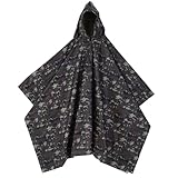 F&Y Ripstop Regenponcho der Armee mit Kapuzen mit Kapuze, Leicht und ideal für Camping-, Wandern- und Outdoor -Aktivitäten