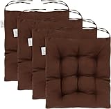 Trintion 4er Set Sitzkissen mit Bindebändern – Bequeme 40x40 cm Stuhlauflage Gartenstuhl, Esszimmerstuhl & Balkonmöbel – Atmungsaktive Polster Indoor/Outdoor