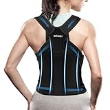 Rücken Geradehalter Rückenstützgürtel Haltungskorrektur Damen: Haltung Korrektur Gurt für Herren - Verstellbare Back Support Corrector - Haltungstrainer Rückengurt für Schulter Nacken - Schwarz L