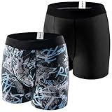 Carer 2er Pack Inkontinenz Pants Männer wiederverwendbare Baumwoll-Boxershorts Inkontinenz mit ergonomisch geformtem 100 ml Saugkissen für leichte Urinleckagen funktionale Herrenunterwäsche Größe L