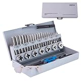 GSR PROFI 32 teilig Gewindeschneider Set metrisch M3 bis M12 HSSG | Handgewindebohrer, Gewindeschneider, Schneideisen, verstellbares Windeisen, Schneideisenhalter, Gewindeschablone…