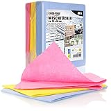 com-four® 30x Haushaltstücher - extrem saugfähige und strapazierbare Reinigungstücher aus Viskose - Allzweck-Wischtücher in 3 Farben - Wiederverwendbare Putztücher (30x38-30 Stück - 3 Farben)