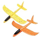 DIKACA 2er Set Fliegende Handwurfspielzeuge Bunte Gleiter Flugzeuge Für Perfekt Als Mitgebsel Für Geburtstagsfeiern Und Outdoor Spielspaß Batteriefrei