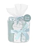 kindsgard Waschtücher vaskedag 12er-Pack Mint - 20 x 20 cm - Waschlappen Baby - Babyerstausstattung - 100% Baumwolle