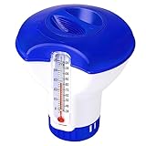 Darryy Pool Dosierschwimmer, 5 Inch Dosierschwimmer Mit Thermometer, Einstellbar Chlor Schwimmer, Für Die Automatische Chlorierung Und Bromierung Von Schwimmbecken