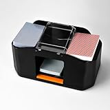 QUICARD Geräuscharmer und wiederaufladbarer Kartenmischer für 2 Kartensätze, 2000 mAh, automatischer elektrischer Mischer
