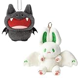 Fledermaus Kuscheltier, 2 Stücke fledermaus schlüsselanhänger, Halloween Stofftier, plüsch schlüsselanhänger, Weiches Plüschtier für Fledermaus Deko für Halloween Party und ganzjährige Wohnaccessoires