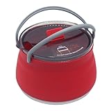 Faltbarer Wasserkocher – Tragbarer Silikon-Teekessel für Camping und Reisen | Kompakter Wasserkocher zum Kochen von Wasser, Tee und Kaffee, leichte, weiche Teekanne für Outdoor-Abenteuer und den Heimg