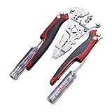 Kabelschäler | Ergonomische Kabelzange - Elektrikerschere für Kabel | Für Elektriker und Enthusiasten isolierte und nicht isolierte Verbindungen